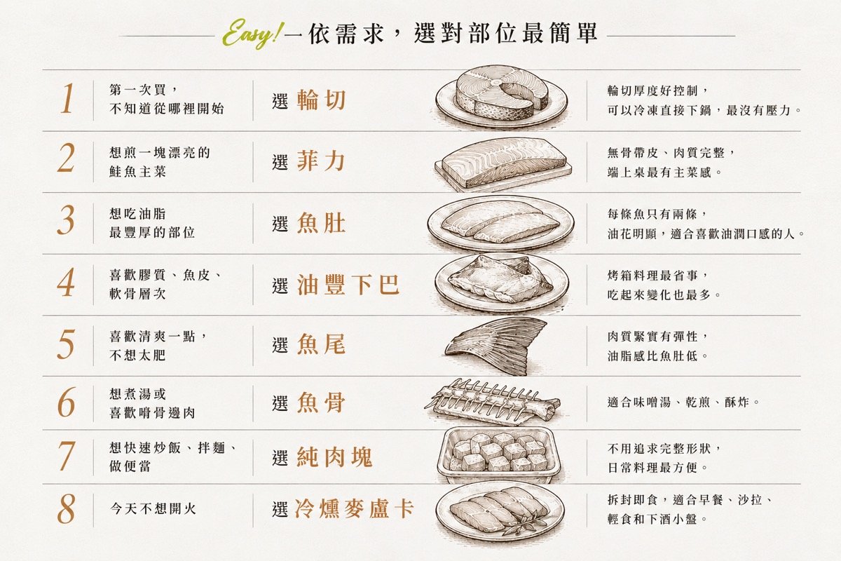 鮭魚挑選方式速查