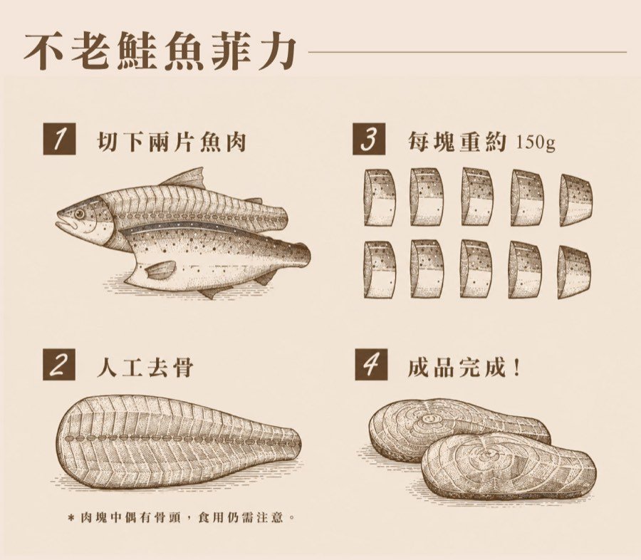 菲力:沿魚骨取下的完整魚肉
